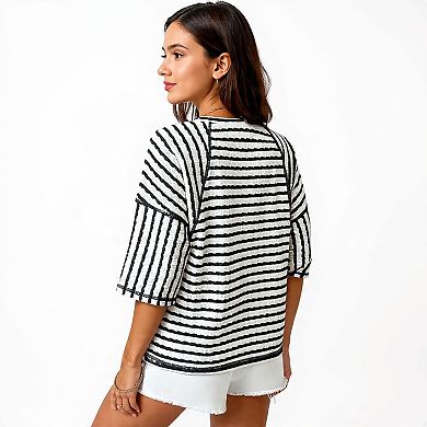 Women's Crewneck Color Block T-Shirt