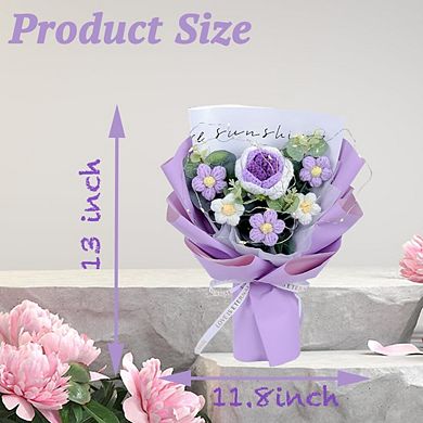 Crochet Rose Bouquet Handmade Gift for Wedding Graduation