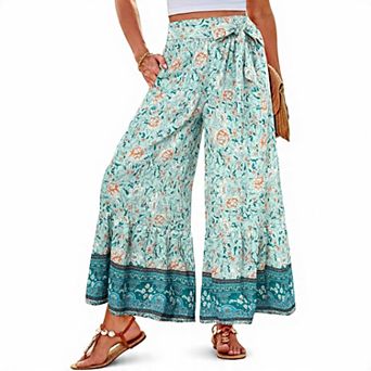 Elastic Waist Palazzo Pants for Women