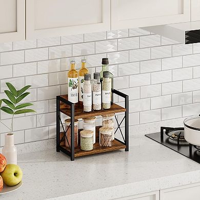 Countertop 2 Tier Spice Rack Organizer