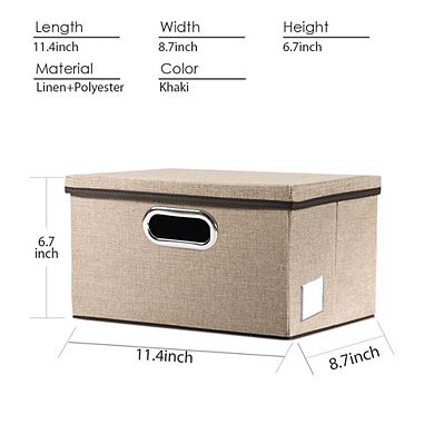 Foldable Jute Storage Boxes with Lids
