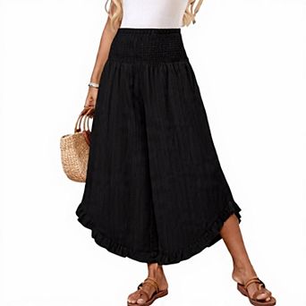 Women's Flowing Smocked Waist Pants
