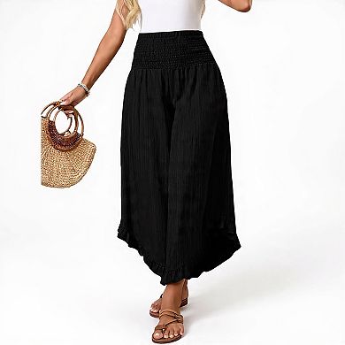 Women's Flowing Smocked Waist Pants