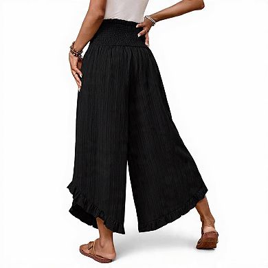 Women's Flowing Smocked Waist Pants