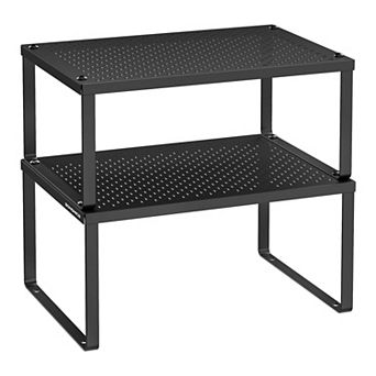 Metal Stackable Expandable Cabinet Countertop Spice Organizer Rack