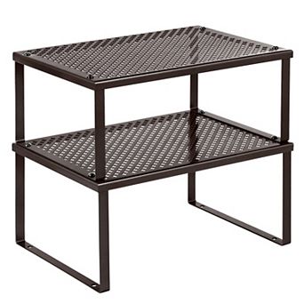 Metal Stackable Expandable Cabinet Countertop Spice Organizer Rack