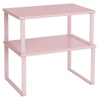 Stackable Expandable Cabinet Organizer Metal Wood Spice Rack