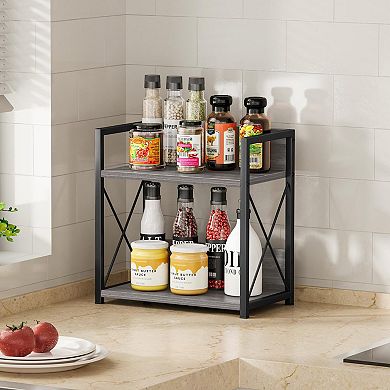 2 Tier Countertop Spice Rack Organizer