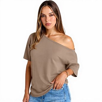 Women's Casual Off-The-Shoulder T-Shirt