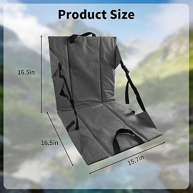 Folding Stadium Seat Cushion with Backrest for Outdoor Events