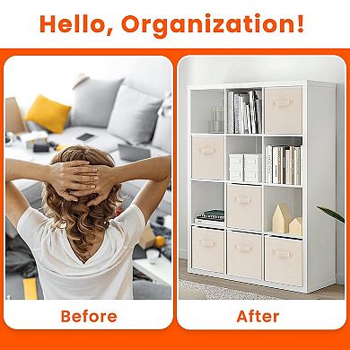 Storage Cubes Fabric Bins Closet Organizer Collapsible Baskets