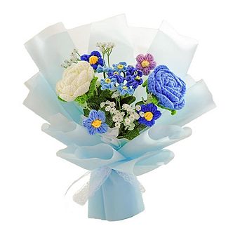 Crochet Rose Bouquet Handmade Gift for Her Wedding Anniversary