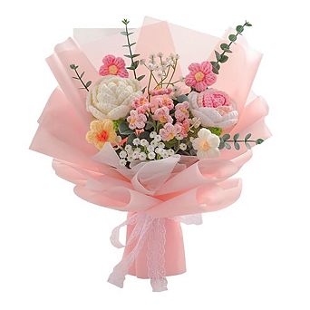 Crochet Rose Bouquet Handmade Gift for Her Wedding Anniversary