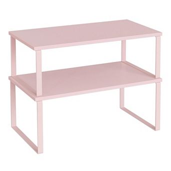 Stackable Expandable Cabinet Organizer Shelf Metal Wood Spice Rack