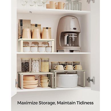 Stackable Expandable Cabinet Organizer Shelf Kitchen Counter Storage