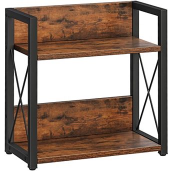 2 tier Countertop Spice Rack Organizer Wood Kitchen Coffee