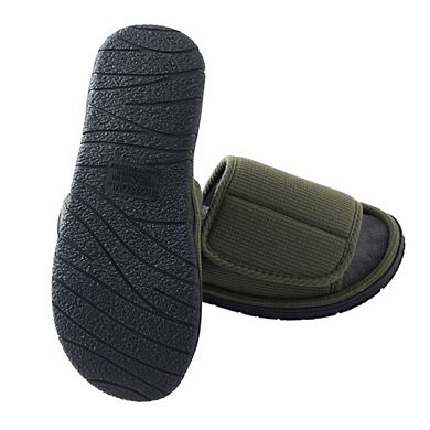 Roxoni Men’s Adjustable Slide Slippers with Memory Foam for Indoor and Outdoor Comfort