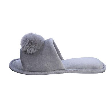 Roxoni Women’s Lovely Velvet Pom-pom Open Toe House Slides