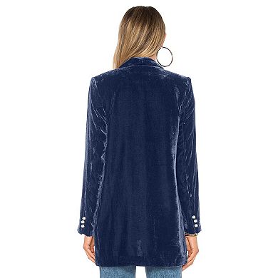Women’s Velvet Blazer Cardigan Slim Fit Long Sleeve Open Front Casual Coat