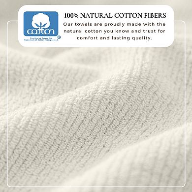 Madelinen 6-Piece Ribbed Bath Towel Set
