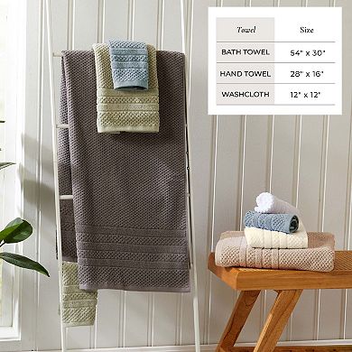 Madelinen 8-Piece Cotton Checkered Bath Towel Set