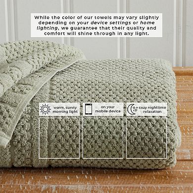 Madelinen 6-Pack Cotton Checkered Hand Towel Set