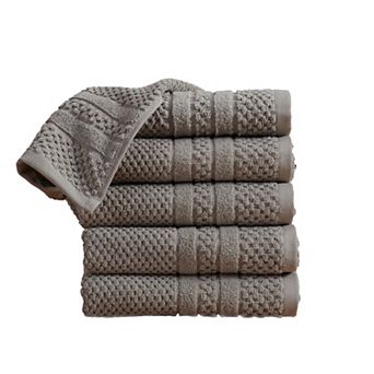 Madelinen® 6-Pack Cotton Checkered Hand Towel Set