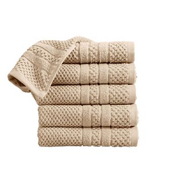 Madelinen® 6-Pack Cotton Checkered Hand Towel Set
