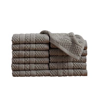 Madelinen® 12-Pack Cotton Checkered Washcloth Set