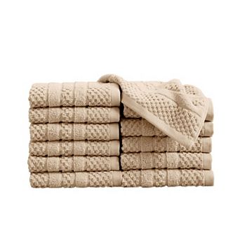 Madelinen® 12-Pack Cotton Checkered Washcloth Set