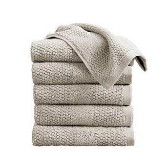 Madelinen® 6-Pack Cotton Textured Woven Hand Towel Set