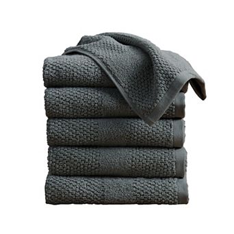 Madelinen® 6-Pack Cotton Textured Woven Hand Towel Set