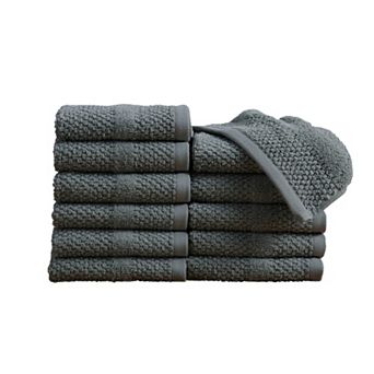Madelinen® 12-Pack Cotton Textured Woven Washcloth Set