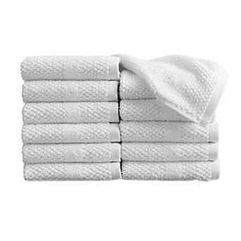 Madelinen® 12-Pack Cotton Textured Woven Washcloth Set