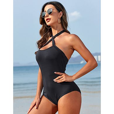 Womens Halter Neck Sleeveless Jumpsuit Bodycon Backless Beach Vacation Mini Short Romper