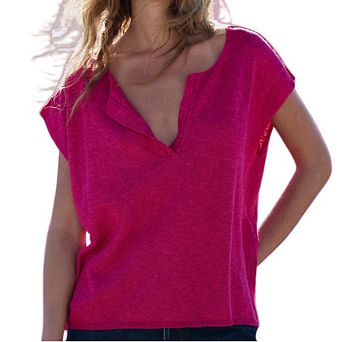 Summer Tops for Women Casual Short Sleeve Shirts Button V Neck Tunic Blouse Beach Vacation Clothes