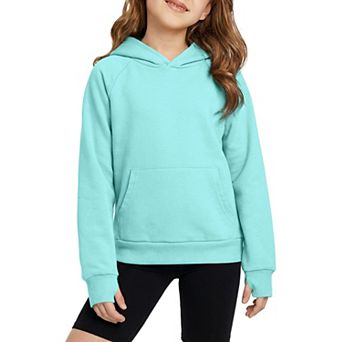 Girls Hoodie Sweatshirt Valentine's Day Lightweight Pullover Top with Thumb Hole