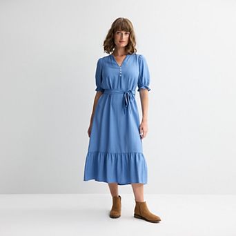 Petite Sonoma Goods For Life® Tiered Midi Dress
