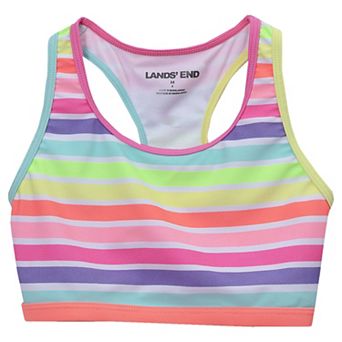 Girls 2-16 Lands' End Chlorine Resistant Contrast Racer Back Bikini Swim Top