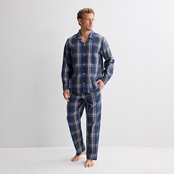 Men's Sonoma Goods For Life® Woven Notch Pajama Top & Pajama Bottoms Set
