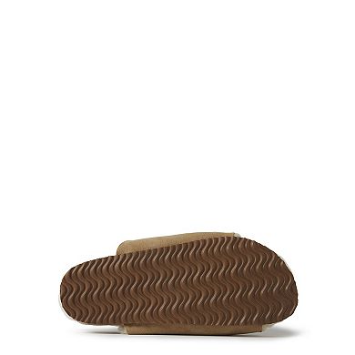 Fireside by Dearfoams Women's Genuine Shearling Double Band Slide Slippers