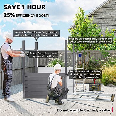 Outsunny 4.6' x 9' Metal Outdoor Storage Shed with Lockable Doors