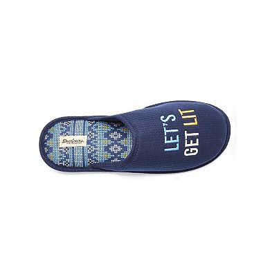 Dearfoams Twin Notch Moc Toe Men's Slip-On Clog Slippers