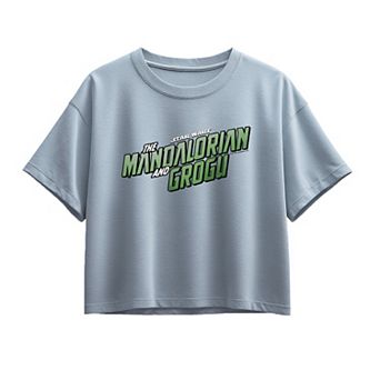 Girls 7-16 Star Wars The Mandalorian & Grogu Logo Boxy Tee