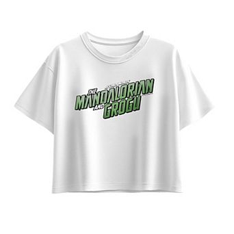 Girls 7-16 Star Wars The Mandalorian & Grogu Logo Boxy Tee