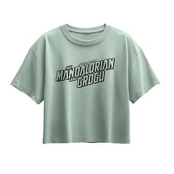 Girls 7-16 Star Wars The Mandalorian & Grogu Logo Boxy Tee