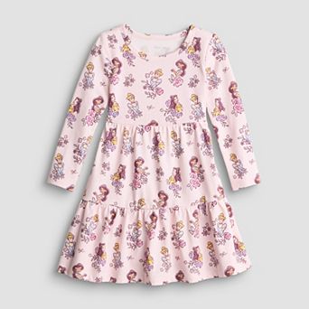 Baby & Toddler Girl Jumping Beans Disney Princesses Long Sleeve Tiered Jersey Dress