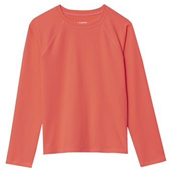 Girls 2-16 Lands' End Chlorine Resistant Long Sleeve Crew Neck Rashguard