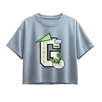 Girls 7-16 Star Wars The Mandalorian Grogu Collegiate Boxy Tee