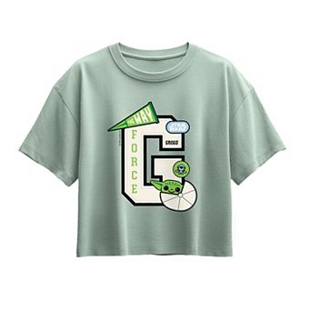 Girls 7-16 Star Wars The Mandalorian Grogu Collegiate Boxy Tee